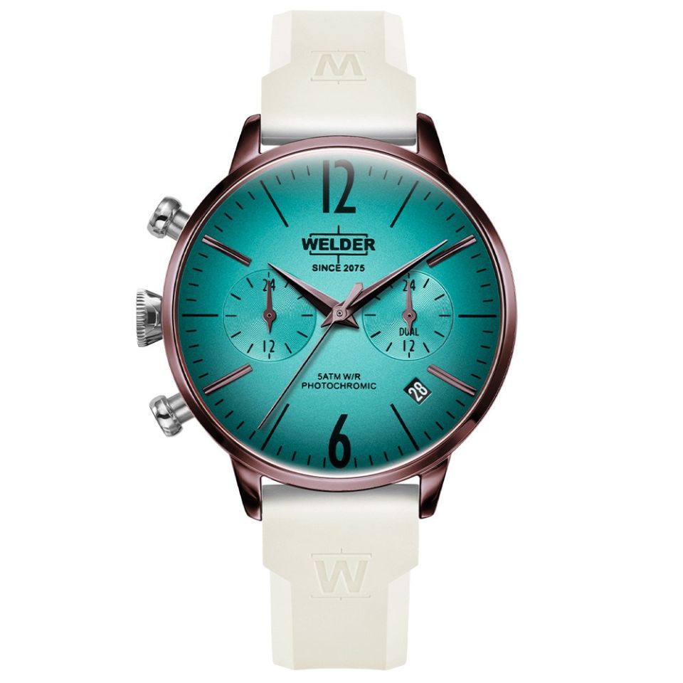 Welder Moody WWRC676 Quartz Silikon Beyaz  Mavi Kadran 38 mm Kadın Kol Saati