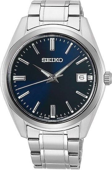 Seiko SUR309P Quartz Çelik Gri Lacivert Kadran Safir Cam 40 mm Erkek Kol Saati