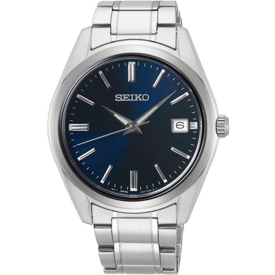 Seiko SUR309P Quartz Çelik Gri Lacivert Kadran Safir Cam 40 mm Erkek Kol Saati