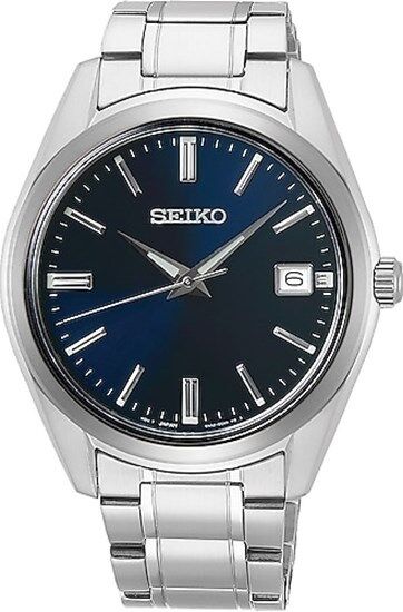 Seiko SUR309P Quartz Çelik Gri Lacivert Kadran Safir Cam 40 mm Erkek Kol Saati