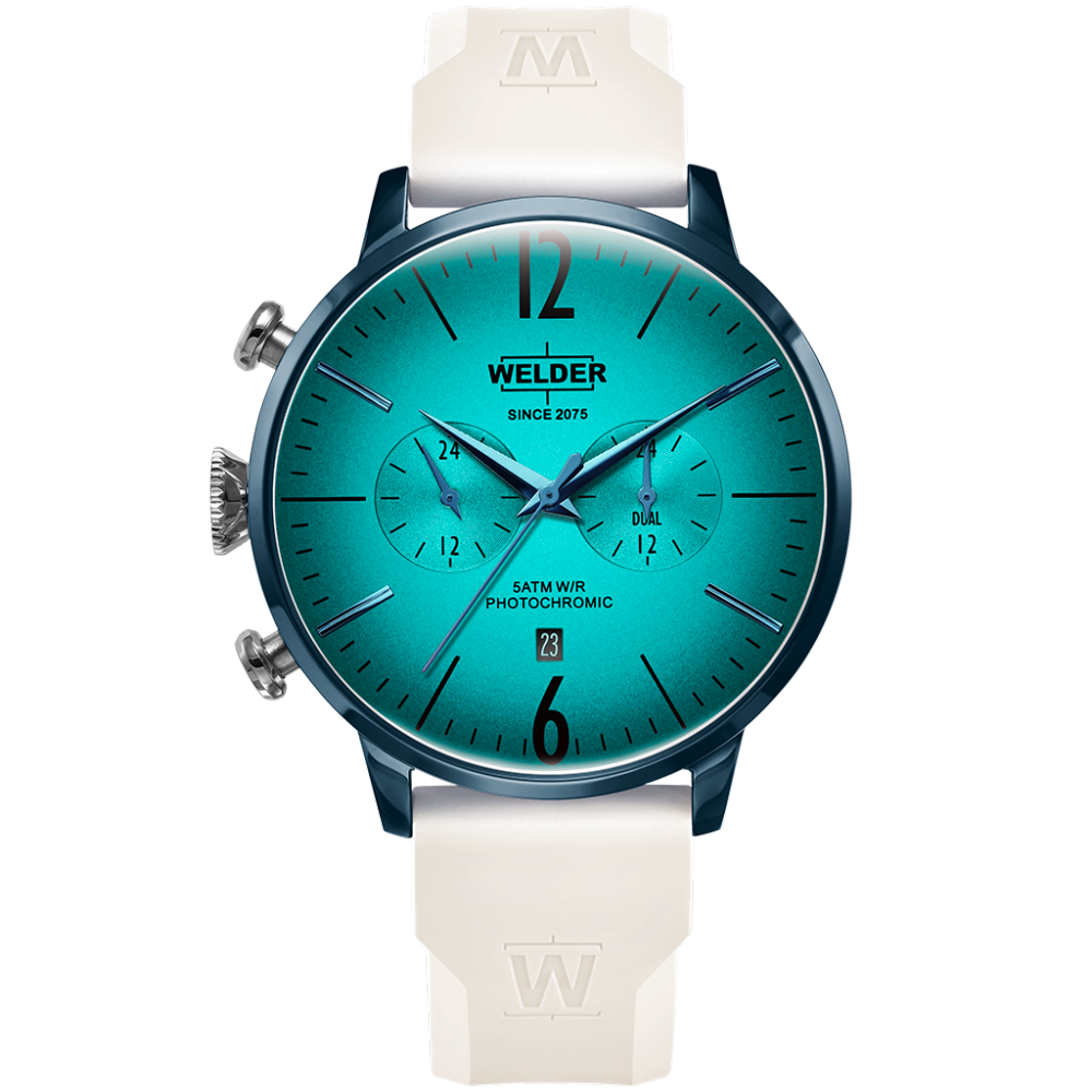 Welder Moody WWRC1025 Quartz Silikon Beyaz 47 mm Erkek Kol Saati