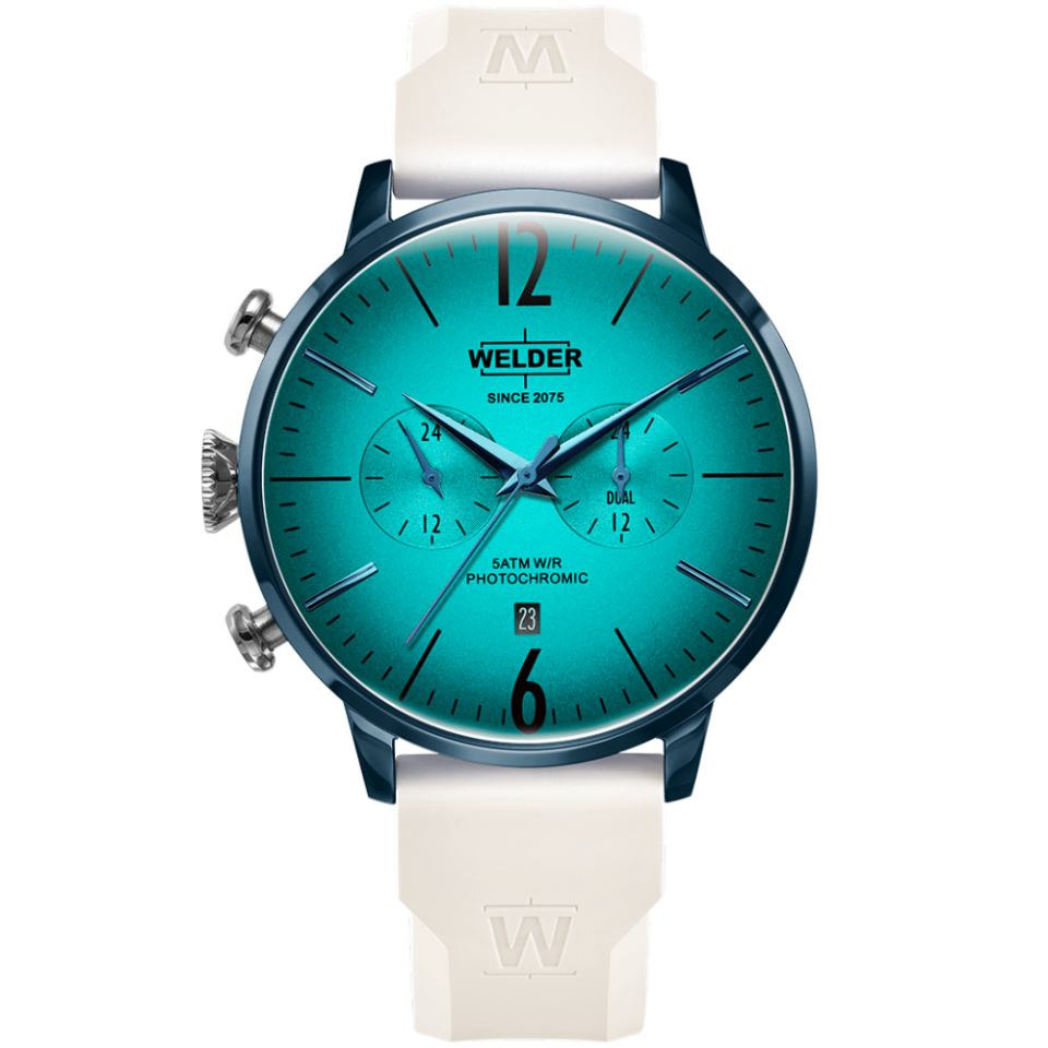 Welder Moody WWRC1025 Quartz Silikon Beyaz 47 mm Erkek Kol Saati