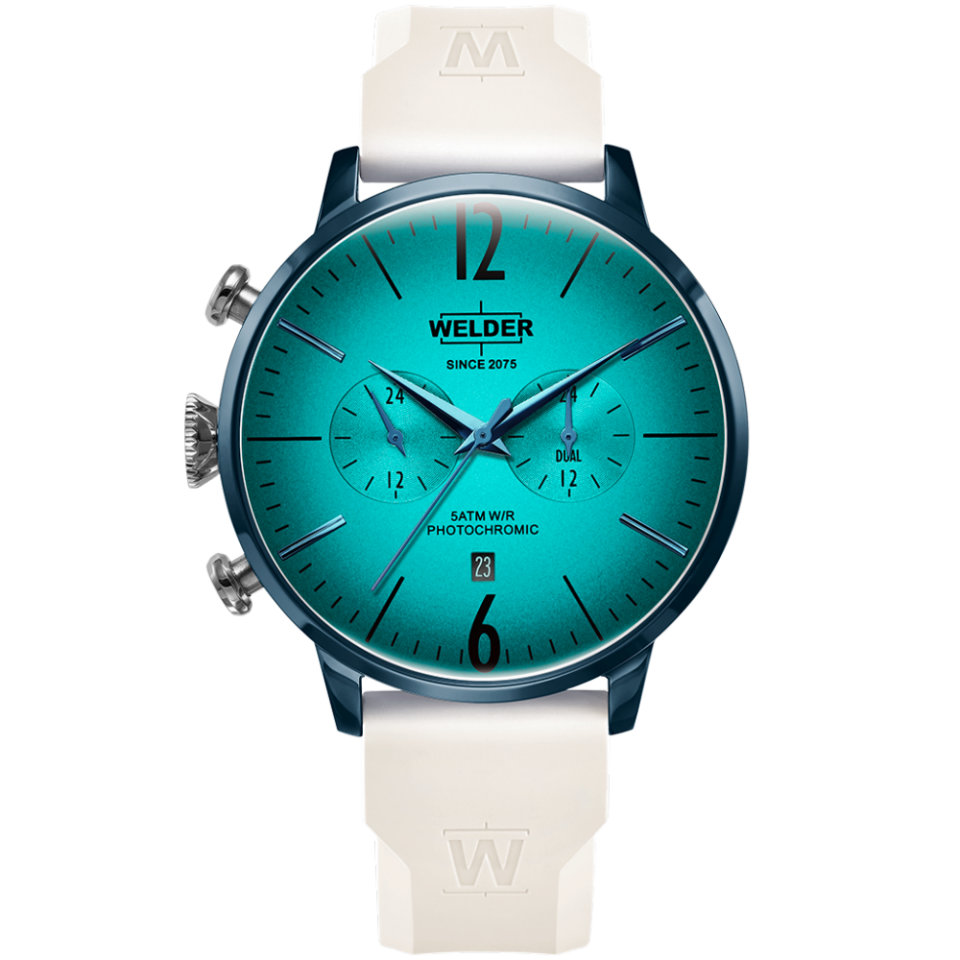 Welder Moody WWRC1025 Quartz Silikon Beyaz 47 mm Erkek Kol Saati