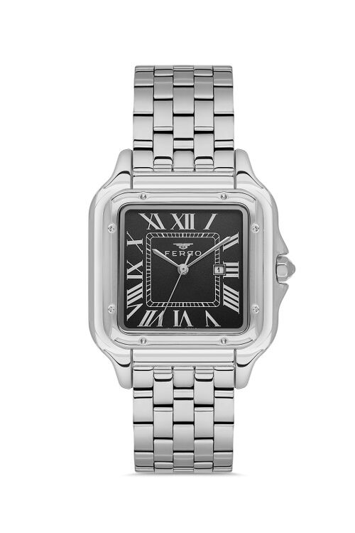 Ferro Gümüş Çelik Kordon Erkek Kol Saati FL21622A-A2 3ATM Su Geçirmez 2 Yıl Garantili HediyePaket