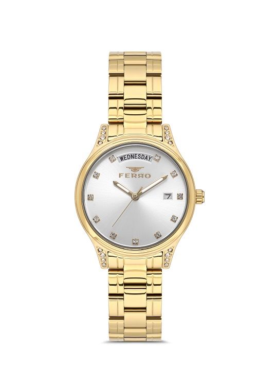 Ferro FL21439A-B Quartz Çelik Gold 31 mm Kadın Kol Saati