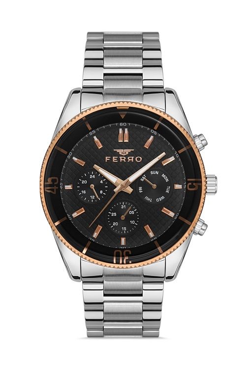 Ferro 44 mm Gümüş Çelik Kordon Erkek Kol Saati FM31920A-E2 FM31920A-E2