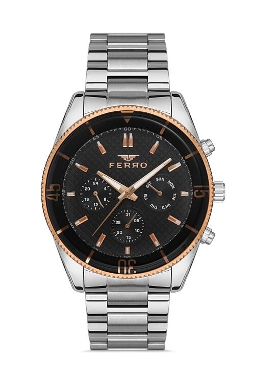 Ferro 44 mm Gümüş Çelik Kordon Erkek Kol Saati FM31920A-E2 FM31920A-E2