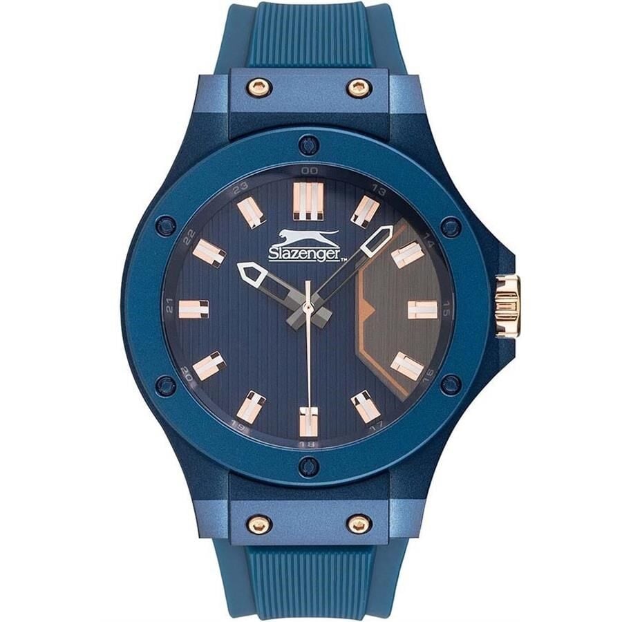 Slazenger SL.09.6572.1.02 Quartz Silikon Lacivert 47 mm Lacivert Erkek Kol Saati