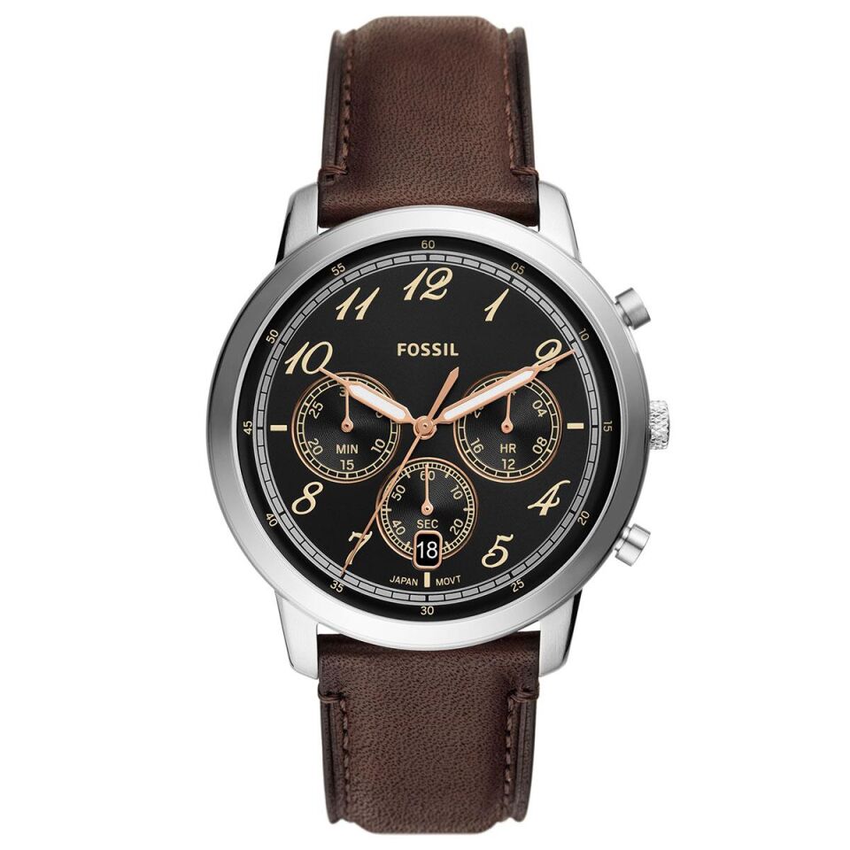 Fossil FFS6024 Quartz Deri Kahverengi 44 mm Erkek Kol Saati