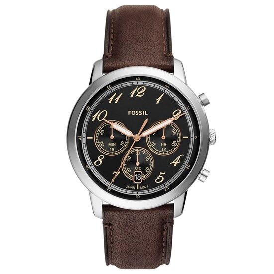 Fossil FFS6024 Quartz Deri Kahverengi 44 mm Erkek Kol Saati