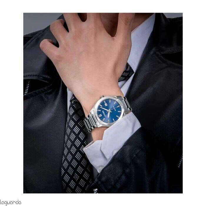 Citizen BM7620-83M Quartz Çelik Gri Mavi Kadran 10 ATM 38 mm Erkek Kol Saati