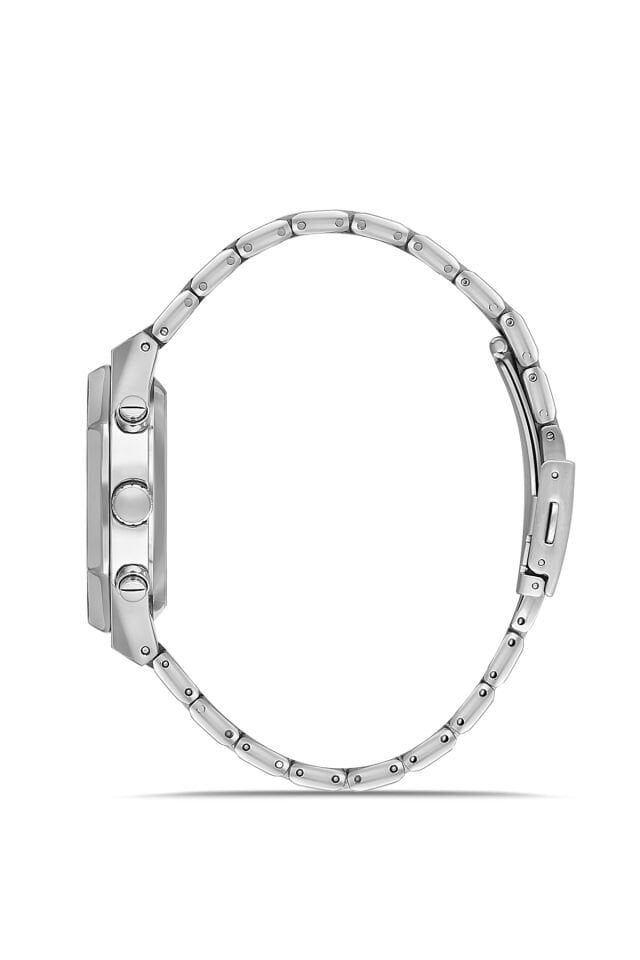 Ferro Gümüş Çelik Kordon Erkek Kol Saati FM11522AWT-A6 Fonksiyonları Aktif 3ATM Su Geçirmez