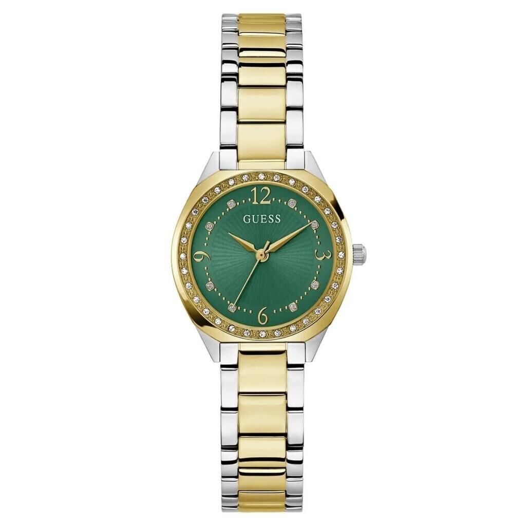 Guess GUGW0767L4 Quartz Çelik Altın/Gri Yeşil Kadran 30 mm  Kadın Kol Saati