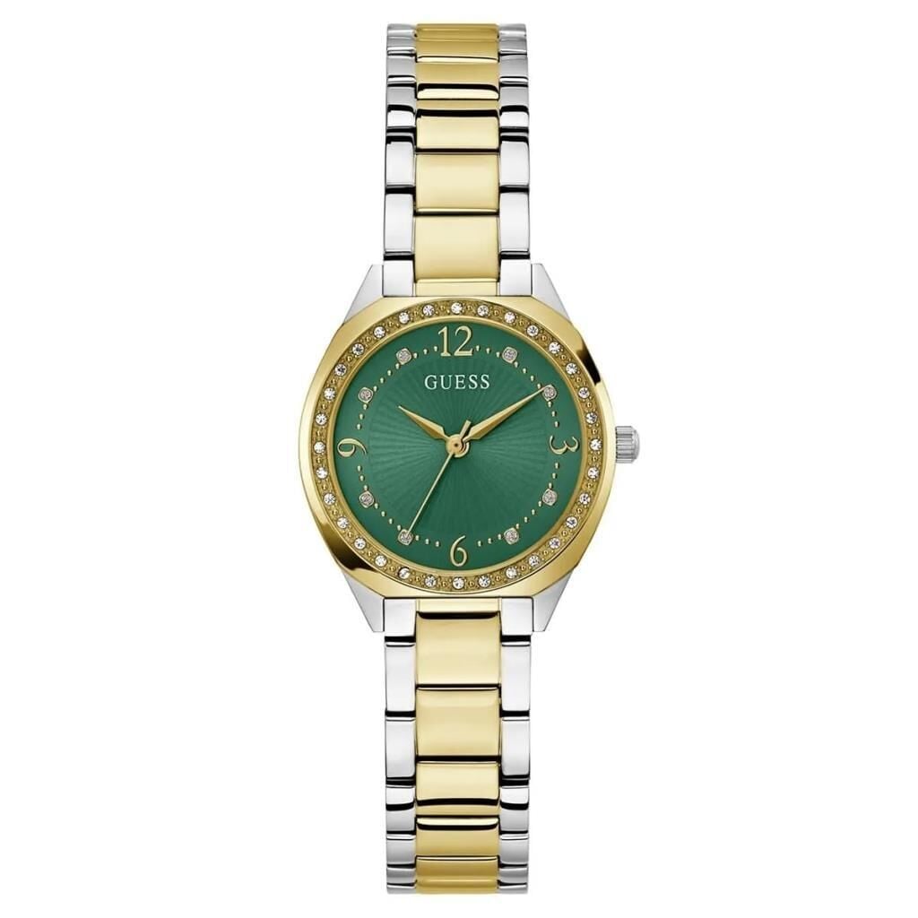 Guess GUGW0767L4 Quartz Çelik Altın/Gri Yeşil Kadran 30 mm  Kadın Kol Saati