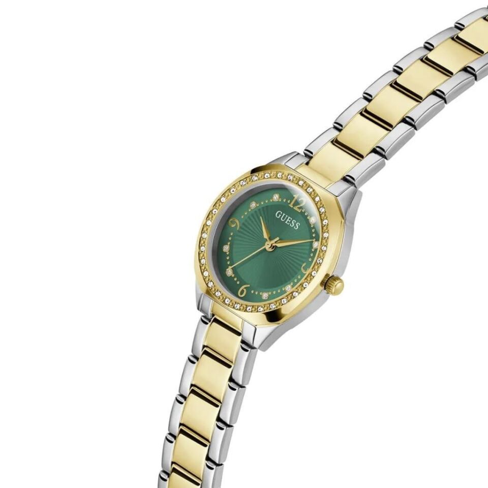 Guess GUGW0767L4 Quartz Çelik Altın/Gri Yeşil Kadran 30 mm  Kadın Kol Saati