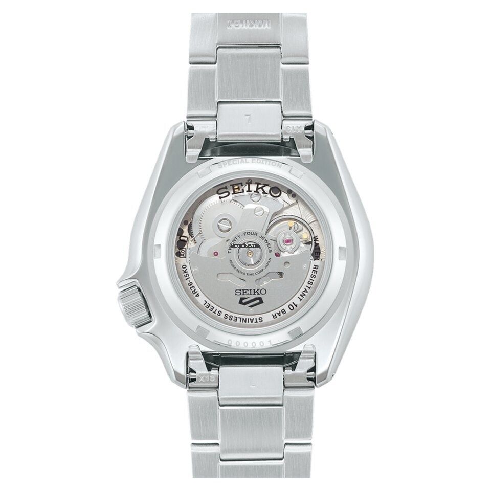 Seiko SRPK67K KurOtomatik Çelik Gri Siyah Kadran 10 ATM Hardlex Cam 43 mm Erkek Kol Saati