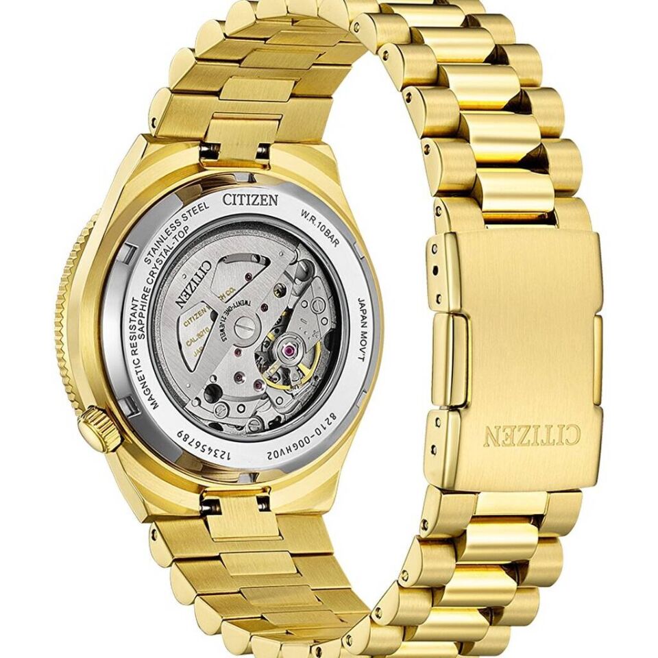 Citizen NJ0232-53X Otomatik Altın Rengi Safir 10 ATM 40 mm Erkek Kol Saati