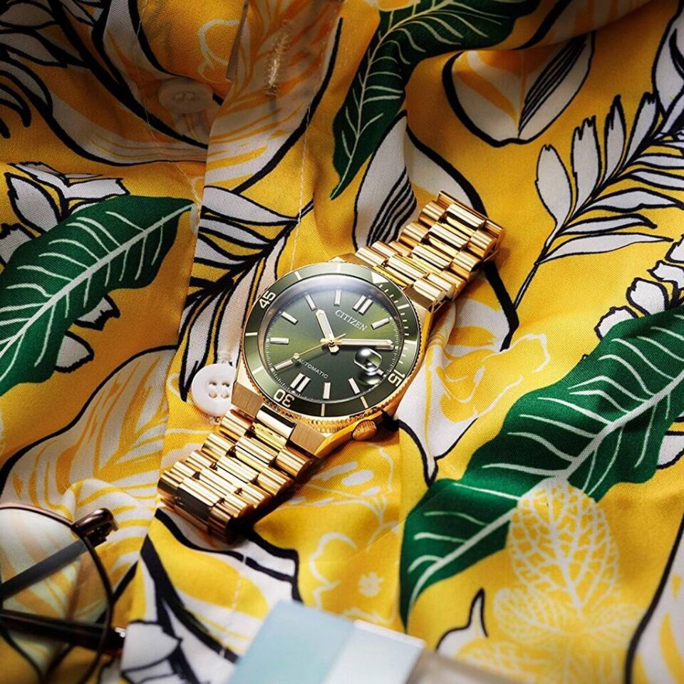 Citizen NJ0232-53X Otomatik Altın Rengi Safir 10 ATM 40 mm Erkek Kol Saati