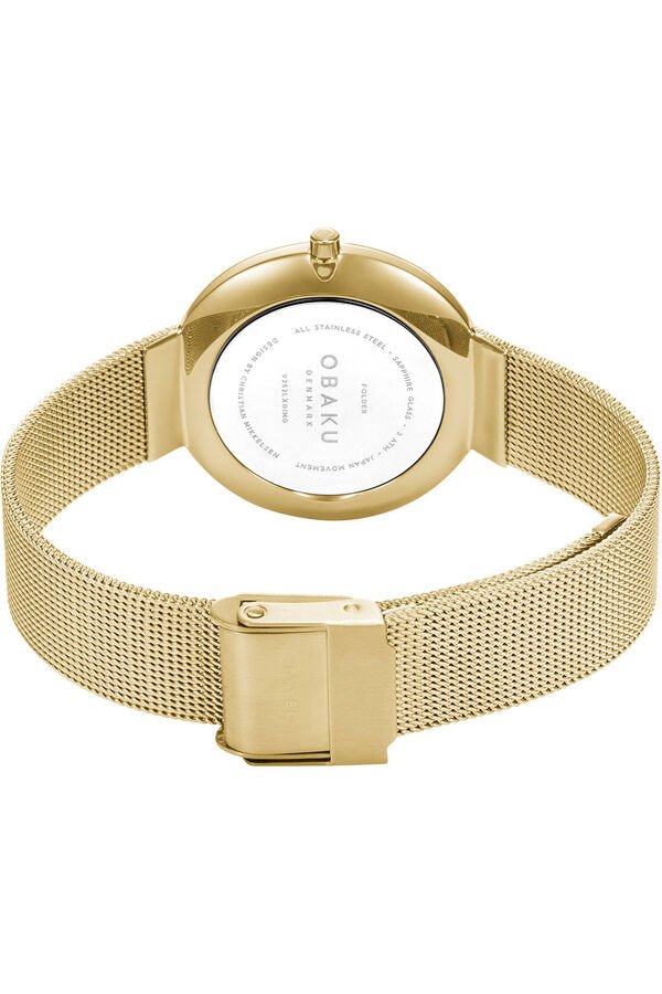 Obaku Denmark V252LXGIMG Quartz Hasır Altın Rengi Beyaz Kadran 32 mm Kadın Kol Saati