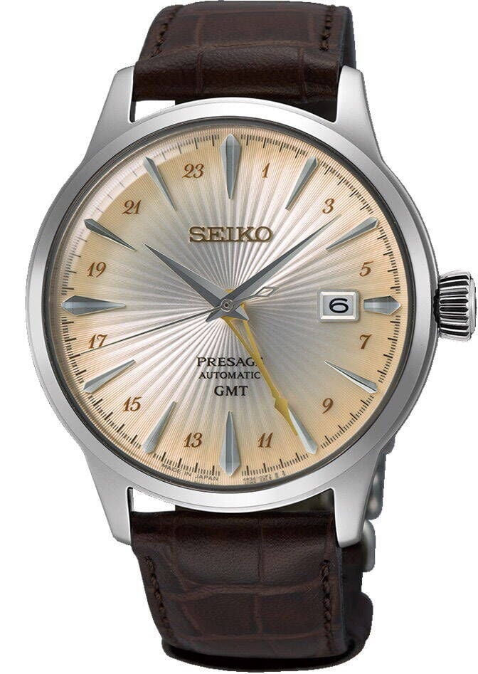 Seiko Presage SSK041J Otomatik Deri Kahverengi Krem Kadran 41 mm Erkek Kol Saati