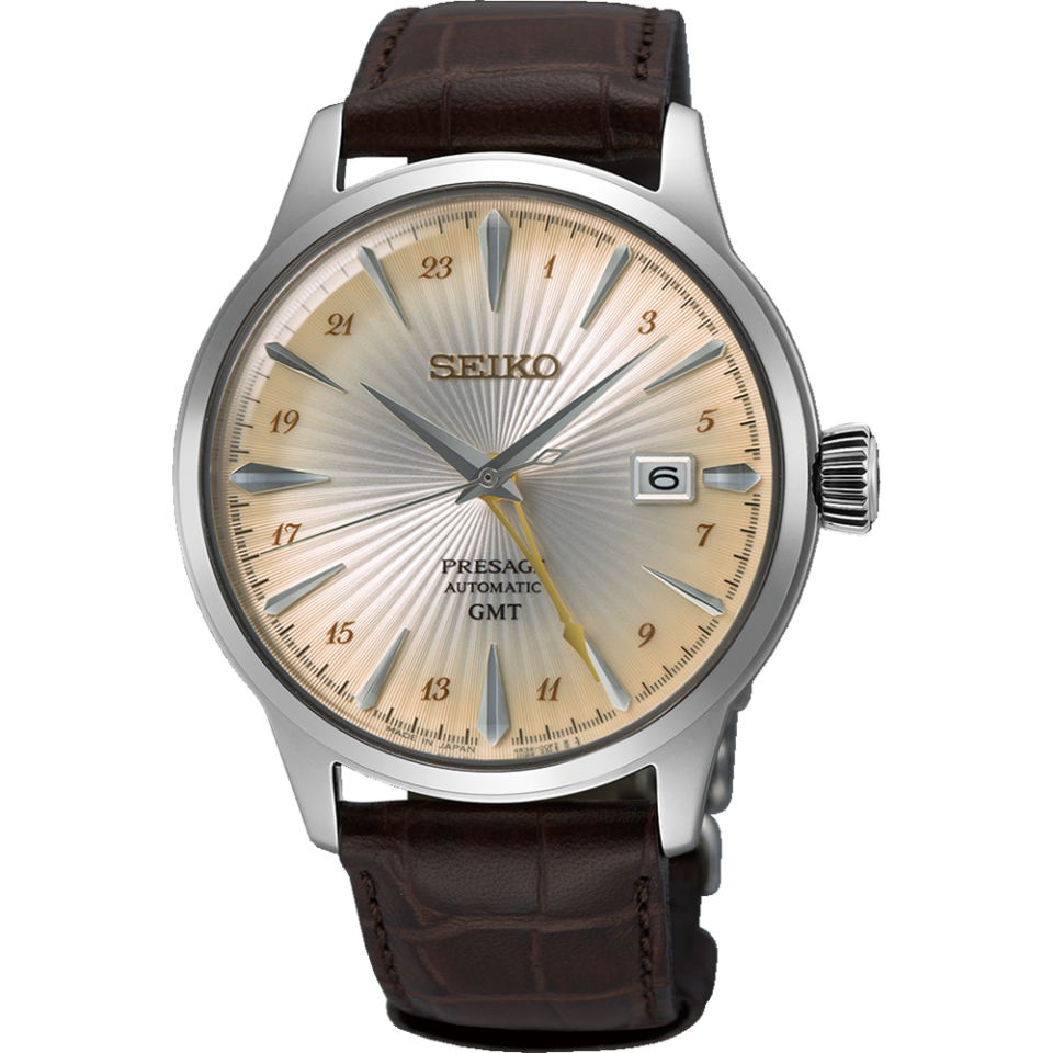 Seiko Presage SSK041J Otomatik Deri Kahverengi Krem Kadran 41 mm Erkek Kol Saati