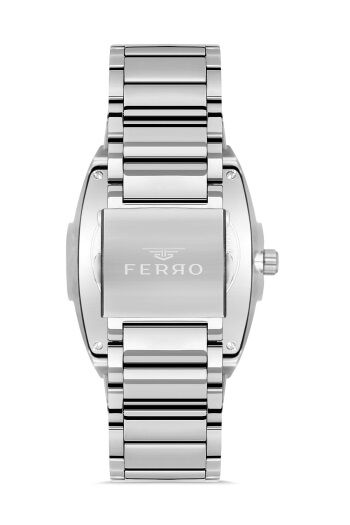 Ferro Quartz Çelik Gri Siyah Kadran 44 mm Fonksiyonları Aktif Erkek Kol Saati