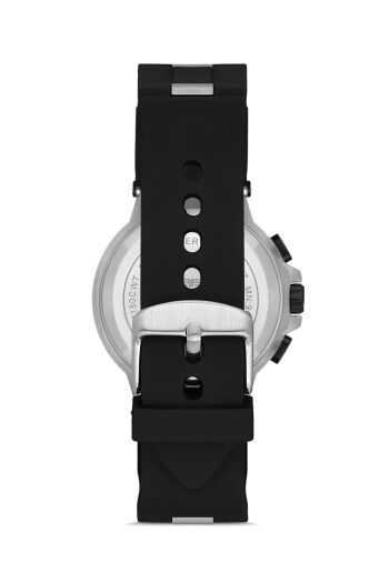 Ferro Siyah Silikon Kordon Erkek Kol Saati FM11539DWT-J2 Fonksiyonları Aktif 3ATM Su Geçirmez