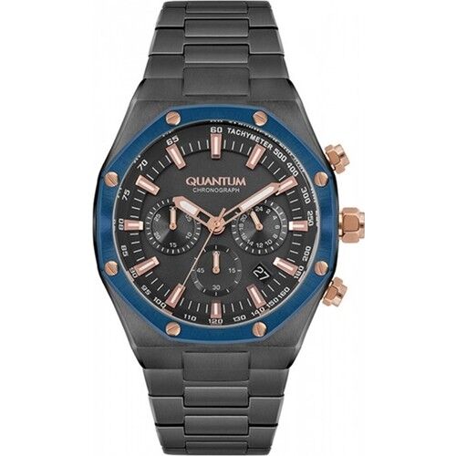 Quantum HNG810.950 45 mm Siyah Kronolu Çelik Erkek Kol Saati