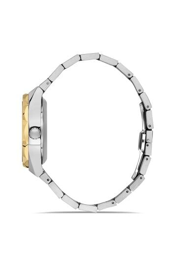 Ferro Sarı ve Gümüş Çelik Kordon Erkek Kol Saati FM11537AWT-D6 Fonksiyonları Aktif 3ATM Su Geçirmez