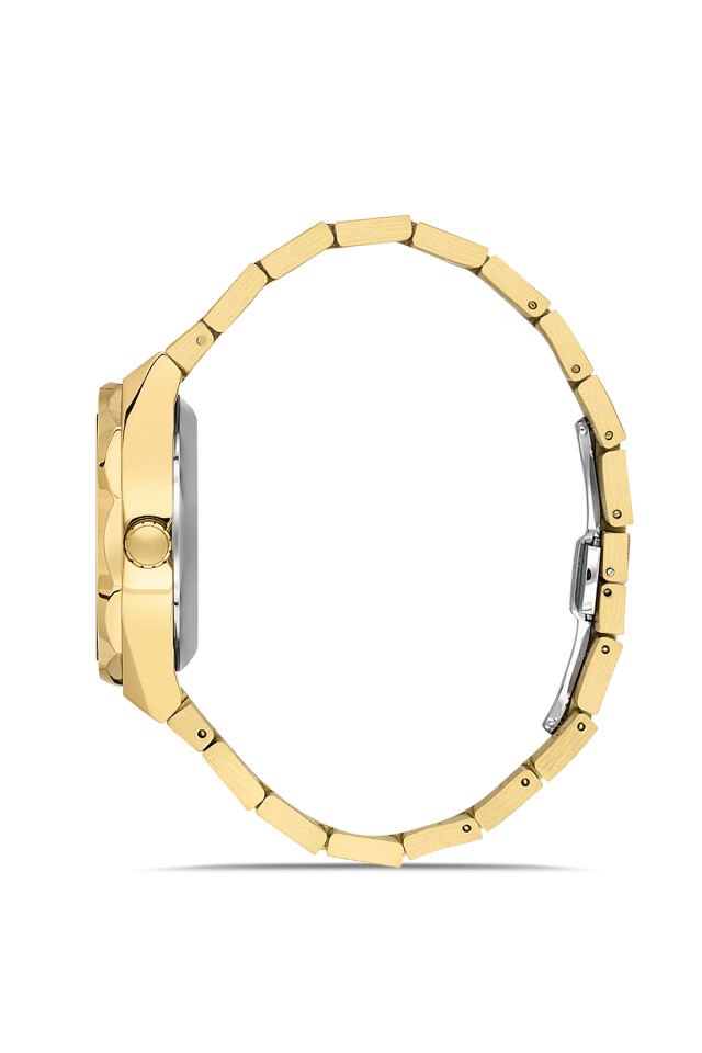 Ferro Sarı Çelik Kordon Erkek Kol Saati FM11537A-B2 Fonksiyonları Aktif 3ATM Su Geçirmez