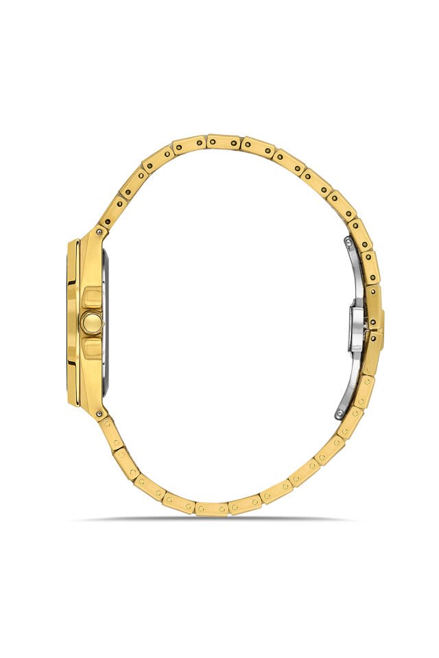 Ferro Sarı Çelik Kordon Kadın Kol Saati FL43007A-B 3ATM Su Geçirmez 2 Yıl Garantili HediyePaketli