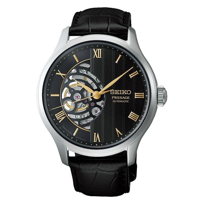 Seiko HCB008J1 Otomatik Deri Siyah Safir 42 mm Erkek Kol Saati