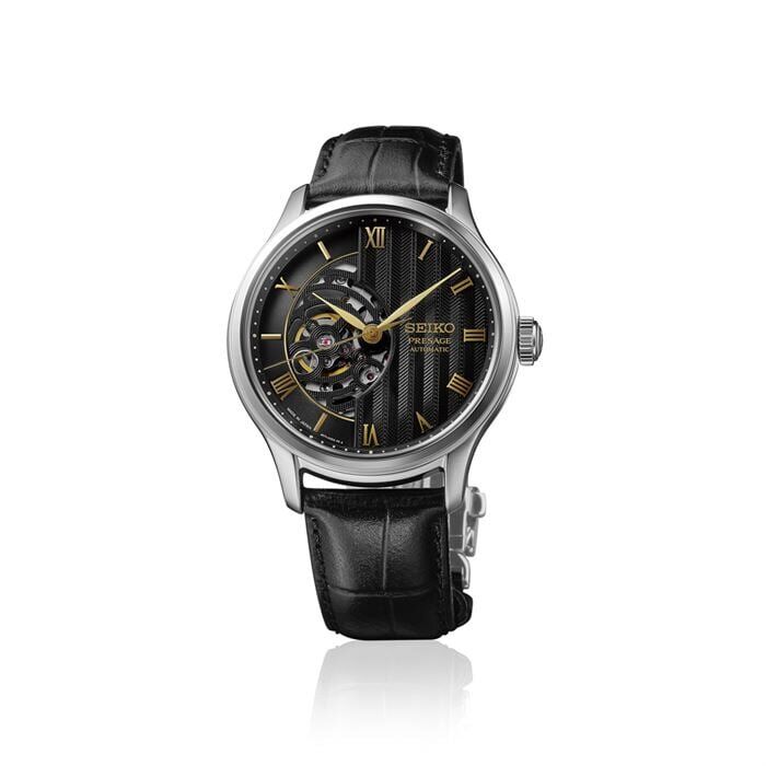 Seiko HCB008J1 Otomatik Deri Siyah Safir 42 mm Erkek Kol Saati