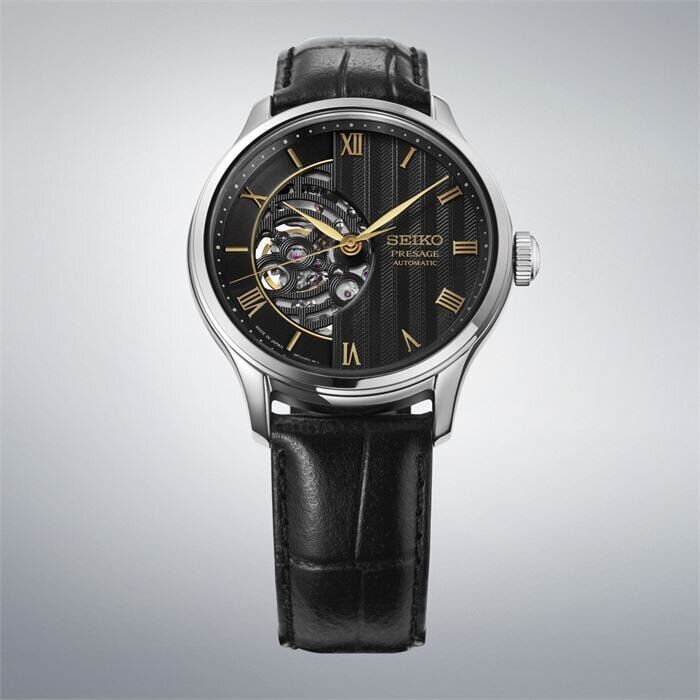 Seiko HCB008J1 Otomatik Deri Siyah Safir 42 mm Erkek Kol Saati