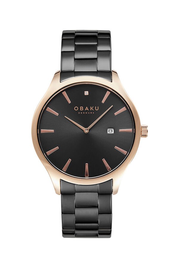 Obaku Denmark V266GDVBSB-DD Quartz Çelik Siyah Safir Cam 42 mm Erkek Kol Saati