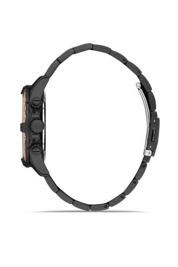 Ferro Siyah Çelik Kordon Erkek Kol Saati FM11541AWT-R Fonksiyonları Aktif 3ATM Su Geçirmez