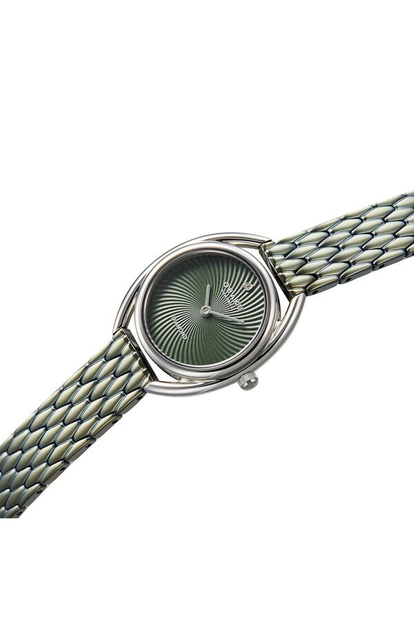 Obaku Denmark V286LXCESE Quartz Çelik Yeşil Safir Cam 33 mm Kadın Kol Saati