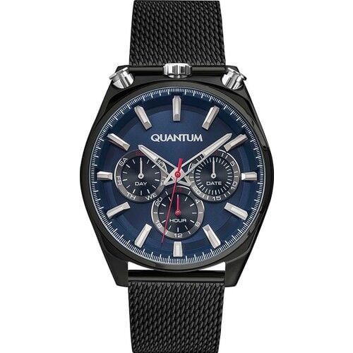 Quantum PWG906.690 44 mm Siyah Hasır Kordonlu Erkek Kol Saati AYNI GÜN KARGO