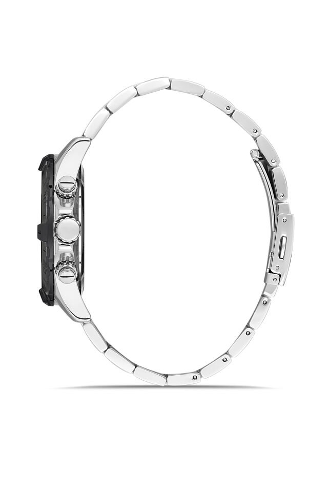 Ferro Gümüş Çelik Kordon Erkek Kol Saati FM11541AWT-J2 Fonksiyonları Aktif 3ATM Su Geçirmez