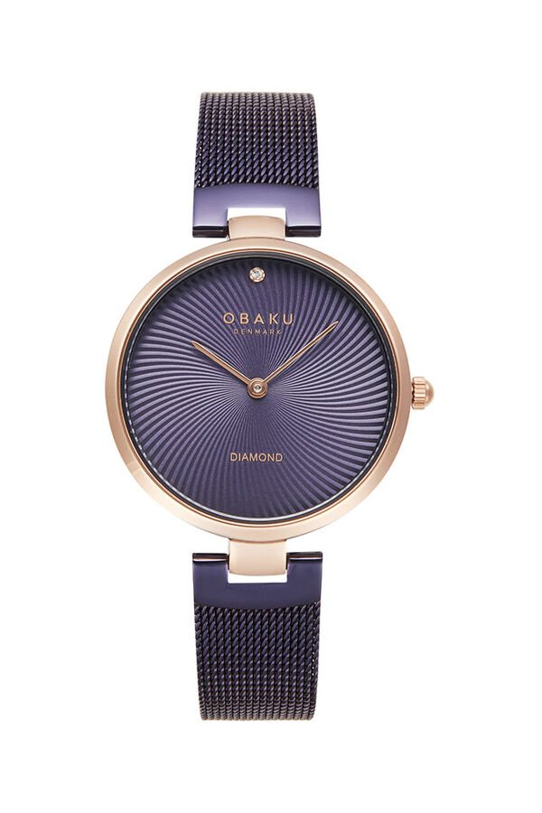Obaku Denmark V256LXVQMQ Quartz Hasır Mor Safir Cam 32 mm Kadın Kol Saati