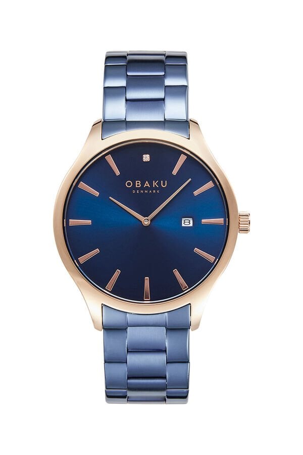 Obaku Denmark V266GDVLSL-DD Quartz Çelik Lacivert Safir Cam 42 mm Erkek Kol Saati