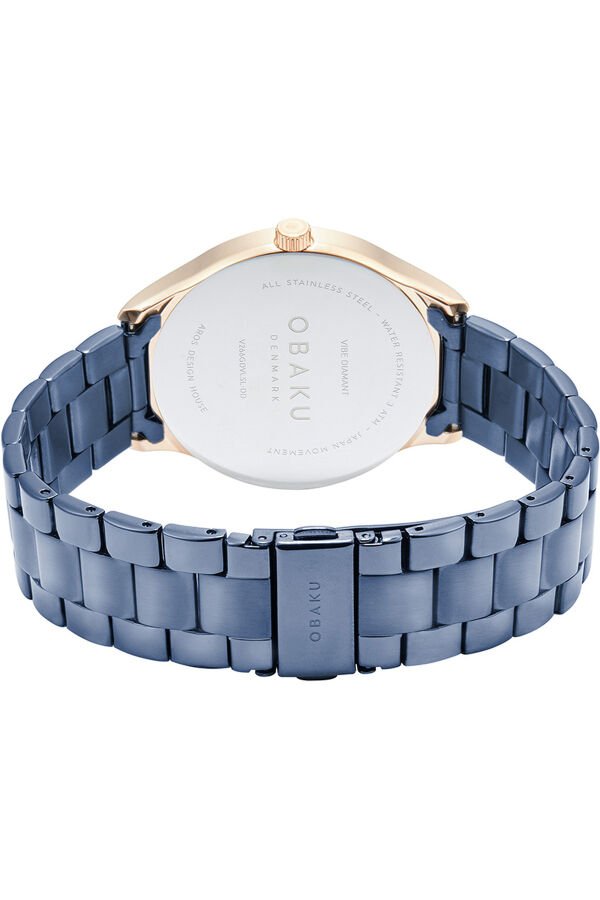 Obaku Denmark V266GDVLSL-DD Quartz Çelik Lacivert Safir Cam 42 mm Erkek Kol Saati