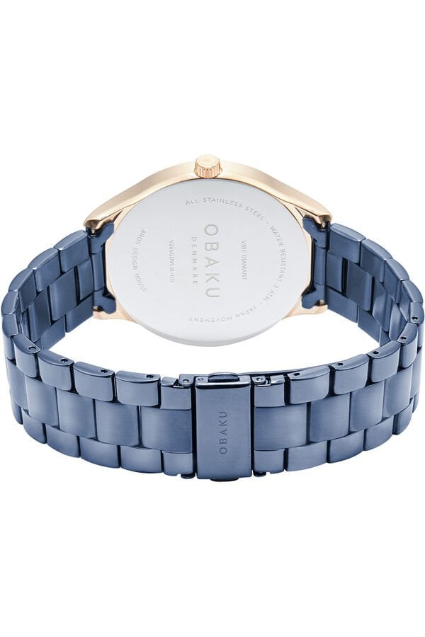 Obaku Denmark V266GDVLSL-DD Quartz Çelik Lacivert Safir Cam 42 mm Erkek Kol Saati