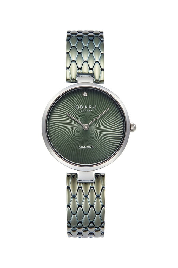 Obaku Denmark V256LXCESE Quartz Çelik Yeşil Safir Cam 32 mm Kadın Kol Saati