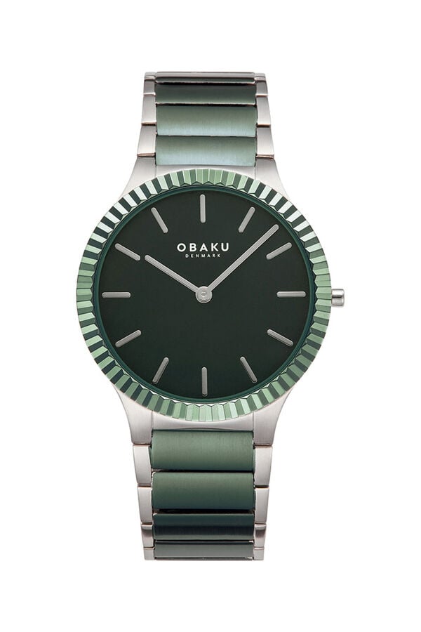 Obaku Denmark V292GXOESS Quartz Çelik Yeşil Safir Cam 40 mm Erkek Kol Saati