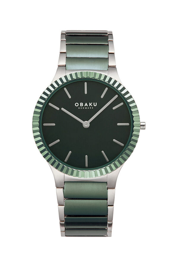 Obaku Denmark V292GXOESS Quartz Çelik Yeşil Safir Cam 40 mm Erkek Kol Saati