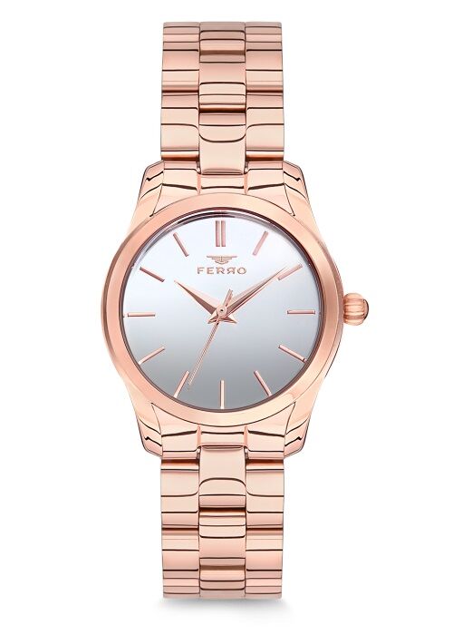 Ferro 30 mm Rose Çelik Kordon Kadın Kol Saati F21071A-1102-C F21071A-1102-C