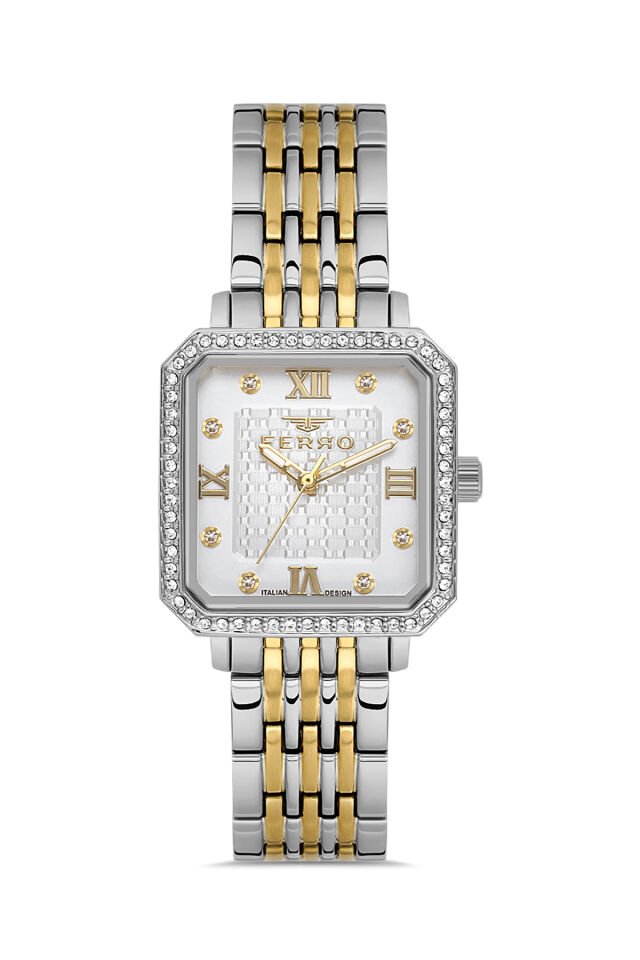 Ferro FL40142A-D Quartz Çelik Altın/Rengi 26 mm Kadın Kol Saati