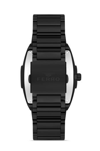 Ferro Siyah Çelik Kordon Erkek Kol Saati FM11437A-G Fonksiyonları Aktif 3ATM Su Geçirmez HediyePaket