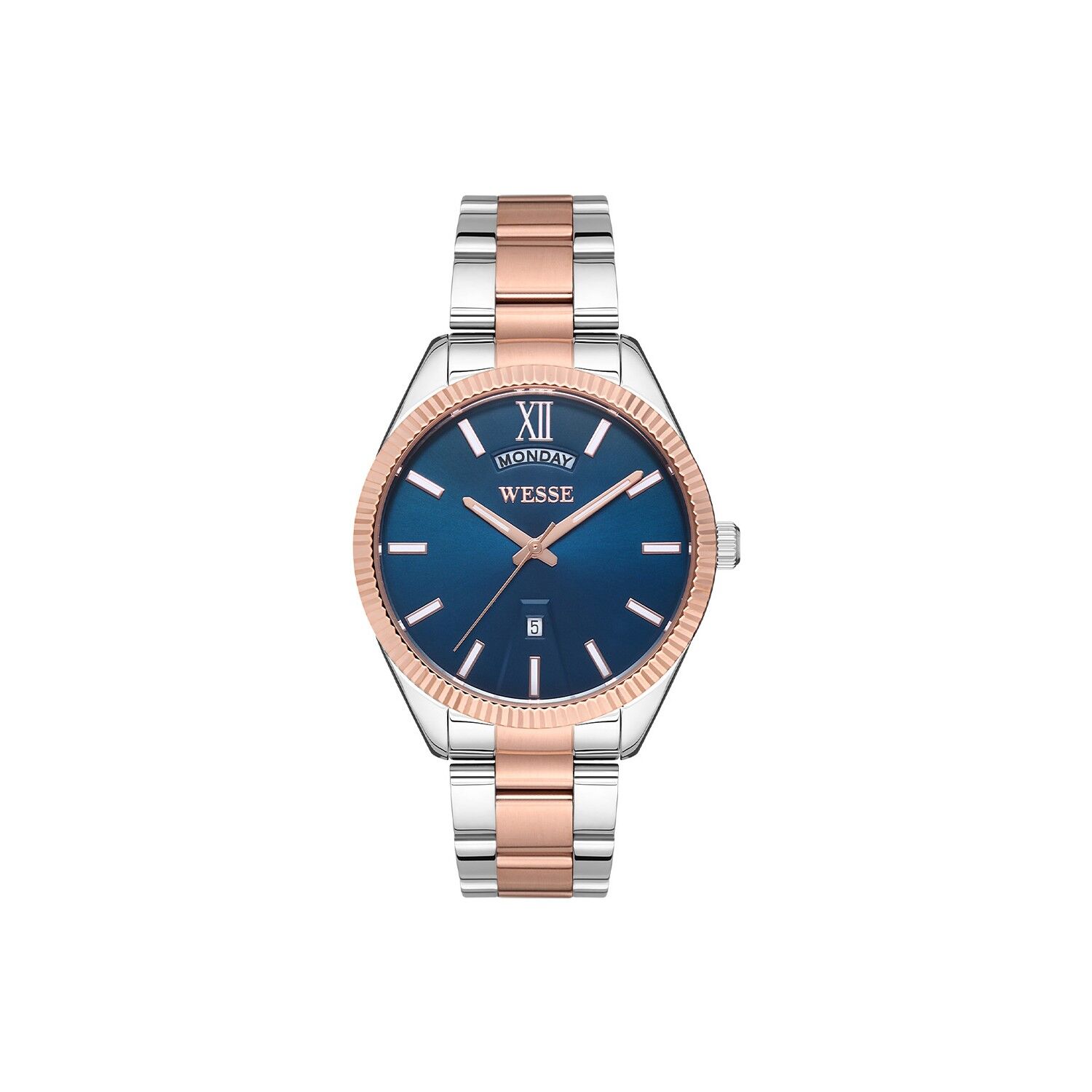 Wesse WWG205501 42 mm Rose Gold / Metalik Gri Çelik Erkek Kol Saati